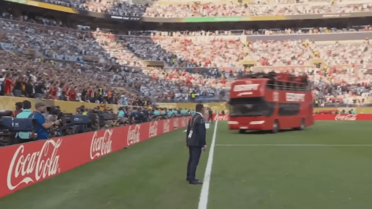 Finally the bus has arrived 